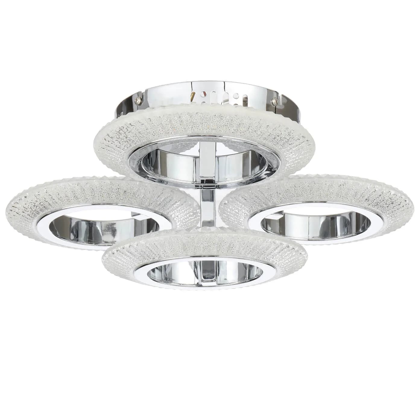 Telbix Luna 4 Ring CTC LED Ceiling Pendant Light in Chrome