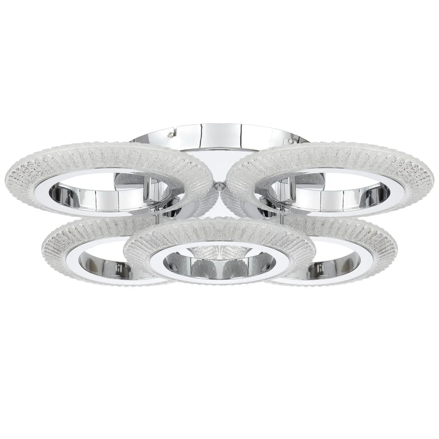 Telbix Luna 5 Ring CTC LED Ceiling Pendant Light in Chrome