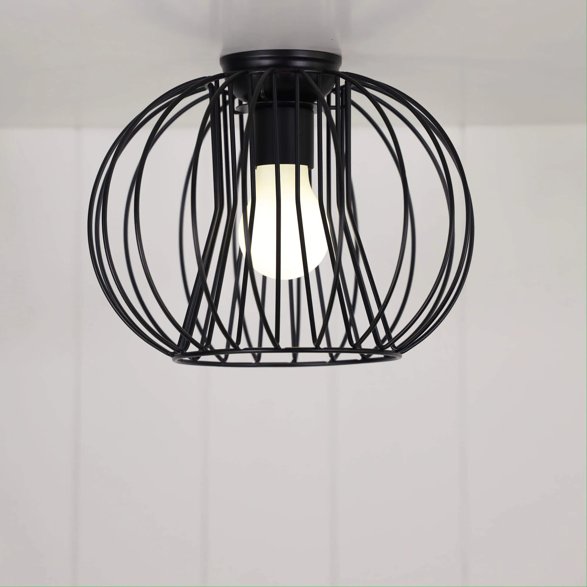 Oriel Malo 25cm Black DIY Ceiling Batten Fix Light Shade