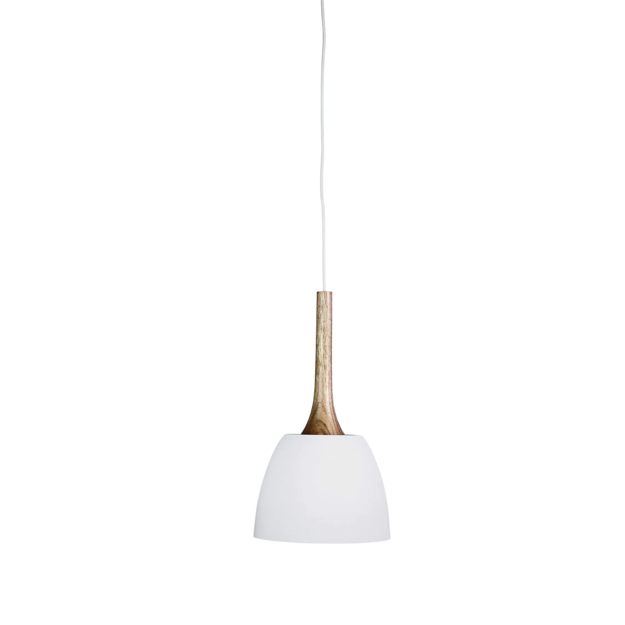 Oriel Malt 22 White and Timber Retro Industrial Ceiling Pendant Light