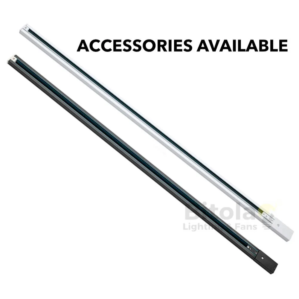 Universal 1 Metre Single Circuit 3 Wire Track Light System - Accessories Available