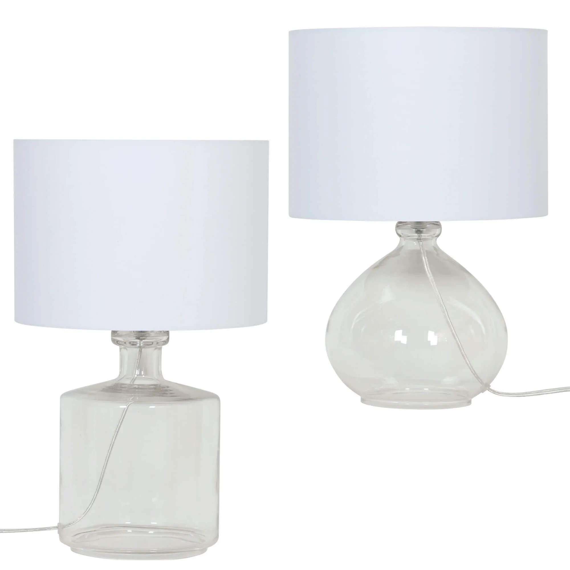Oriel Fermo / Melfi Clear Glass Designer Table Lamp