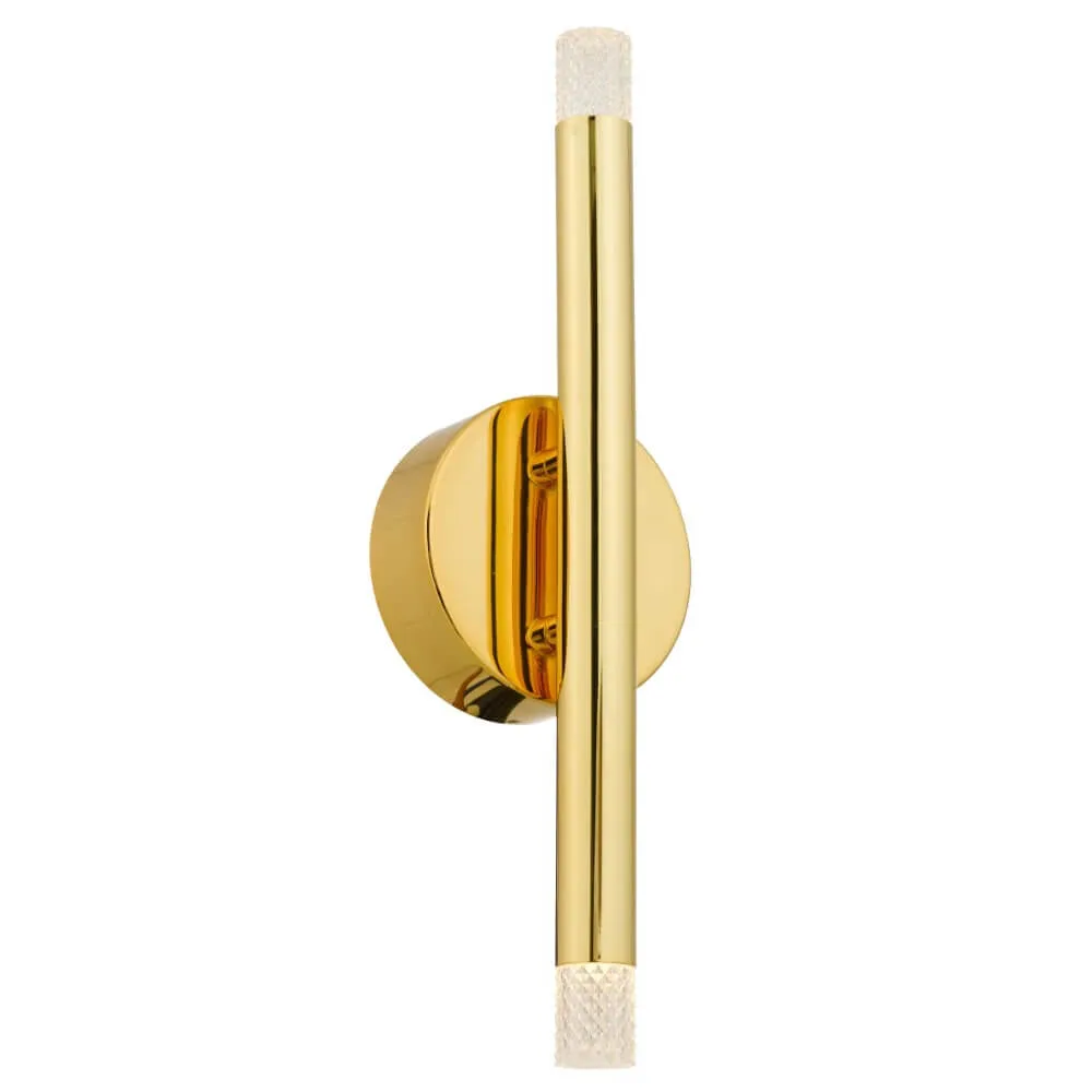 Telbix Milazo 2 Light Wall Bracket Lamp in Gold or Chrome