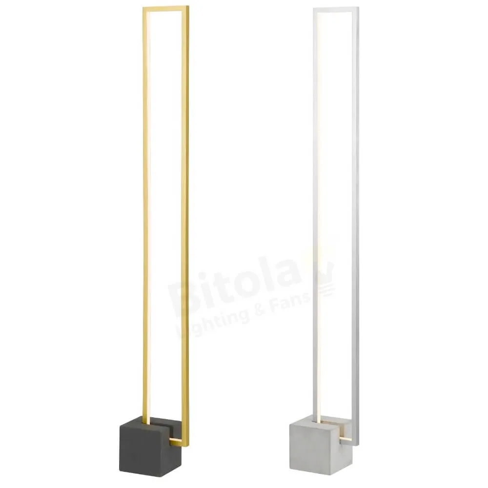 Telbix Modric 12w LED Floor Lamp in Black / Gold or Grey