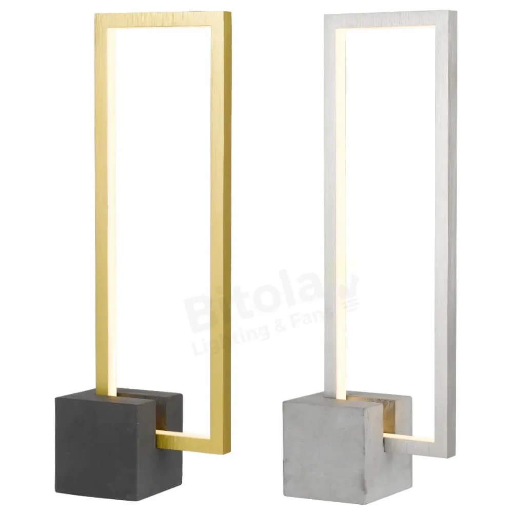 Telbix Modric 12w LED Table Lamp in Black / Gold or Grey