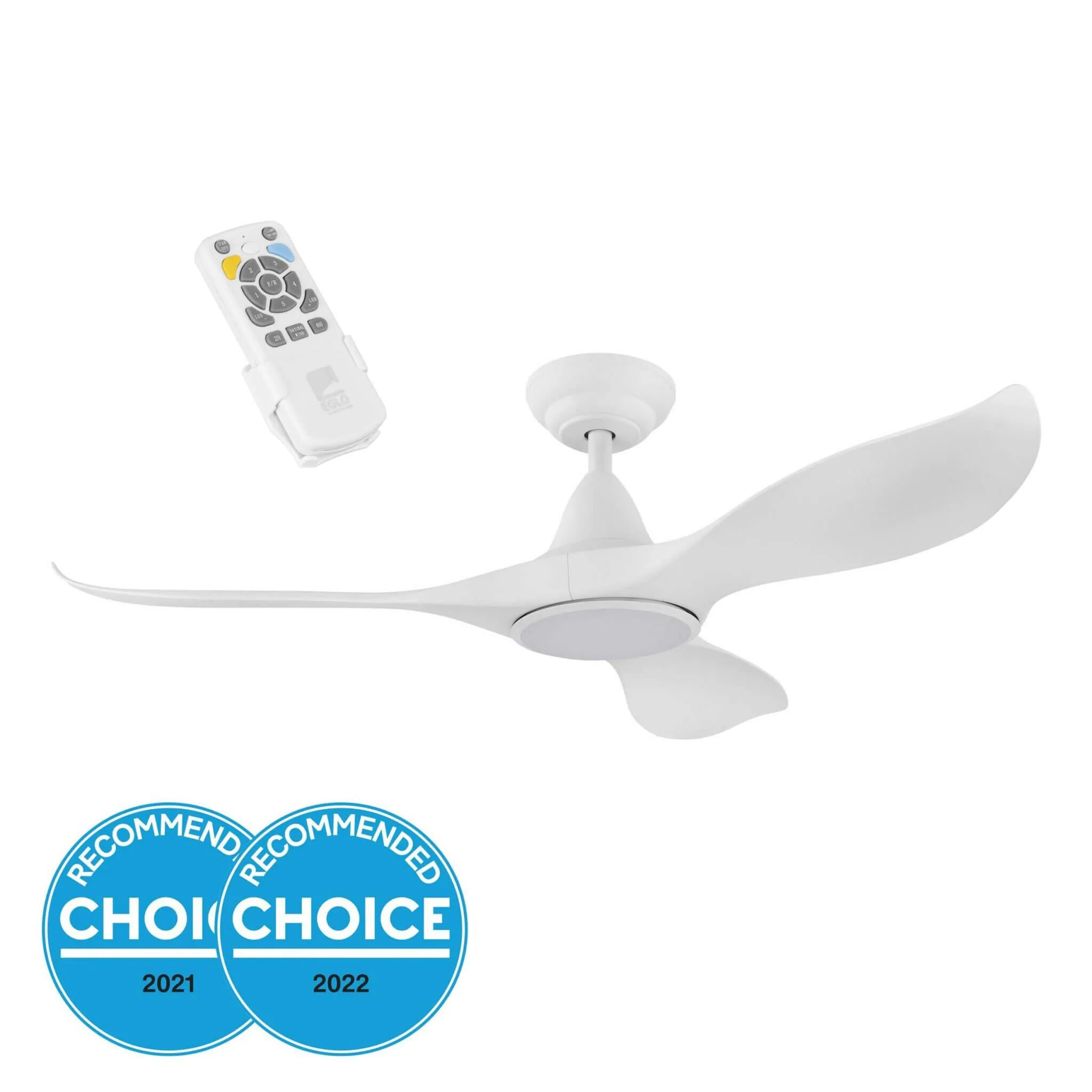 Eglo Noosa 46" DC Ceiling Fan with LED Light White