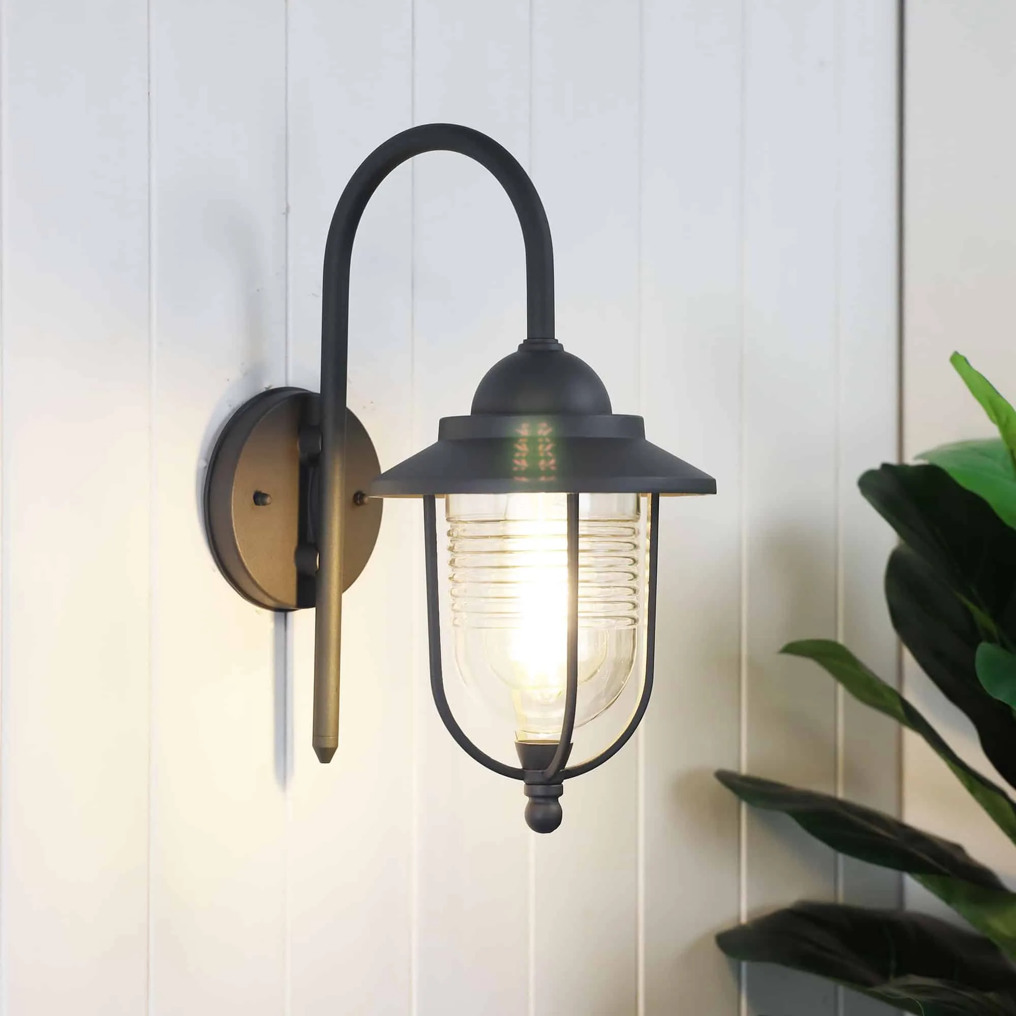 Oriel Domo Outdoor Lantern Coach Wall Light