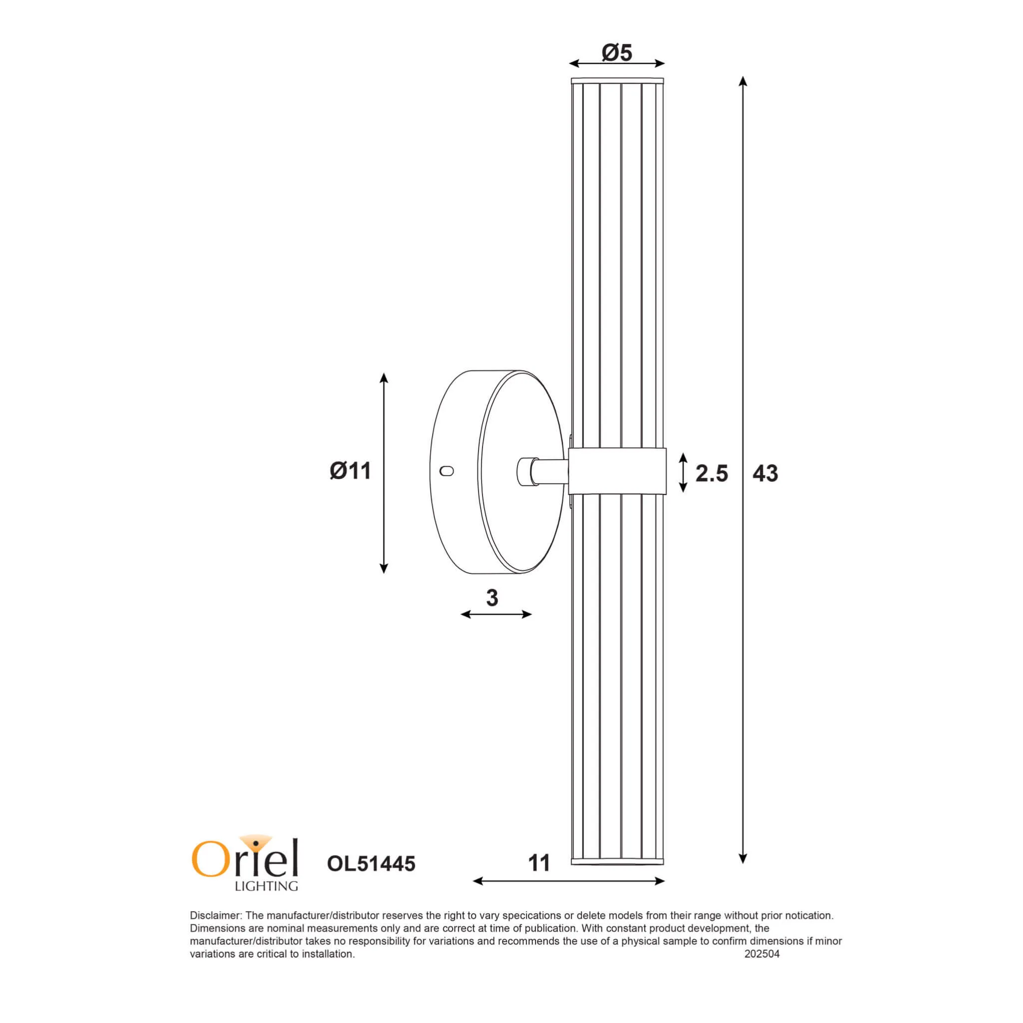 Oriel Sassy Dimensions