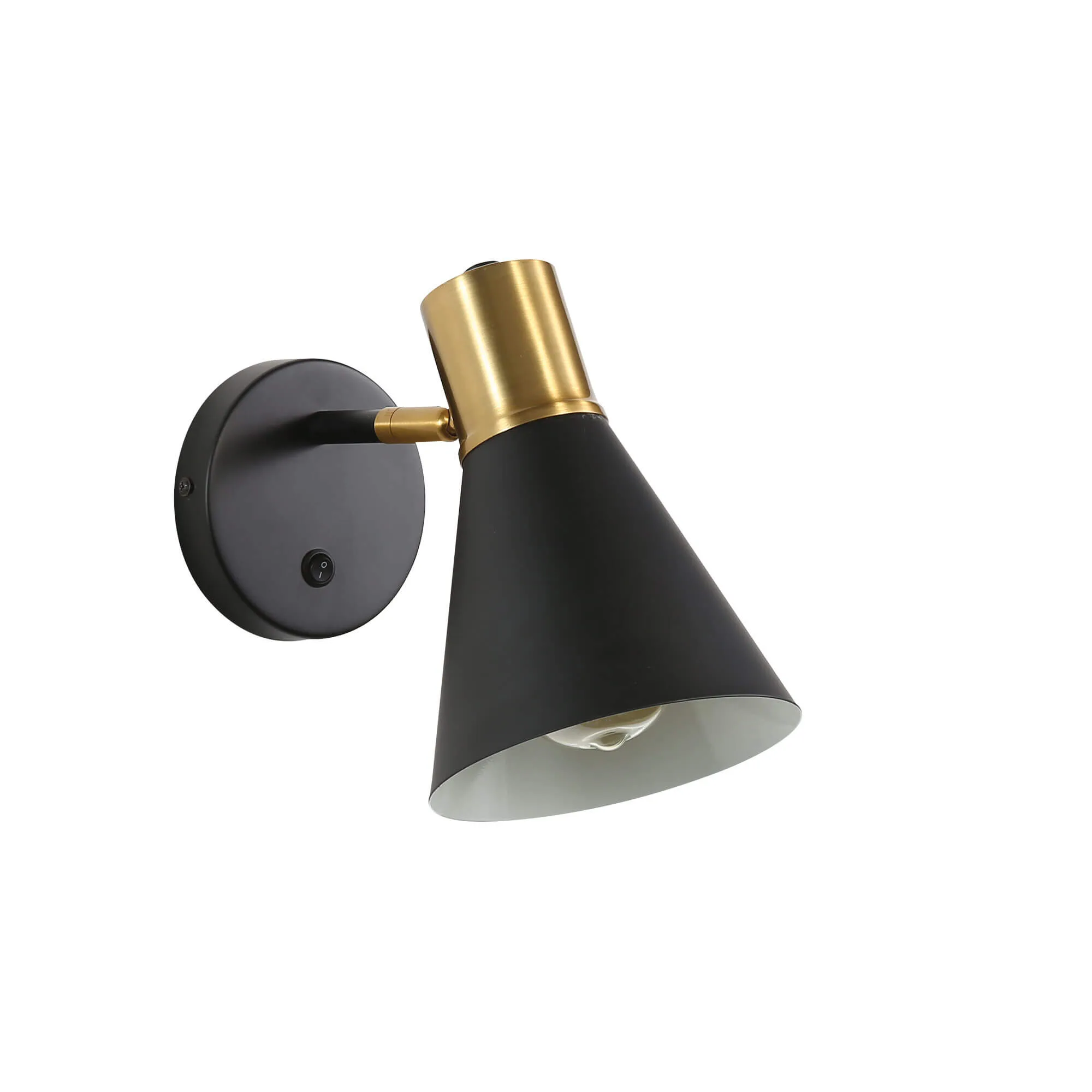 Oriel Norbert 1 Switched Wall Lamp with On/Off Light Switch