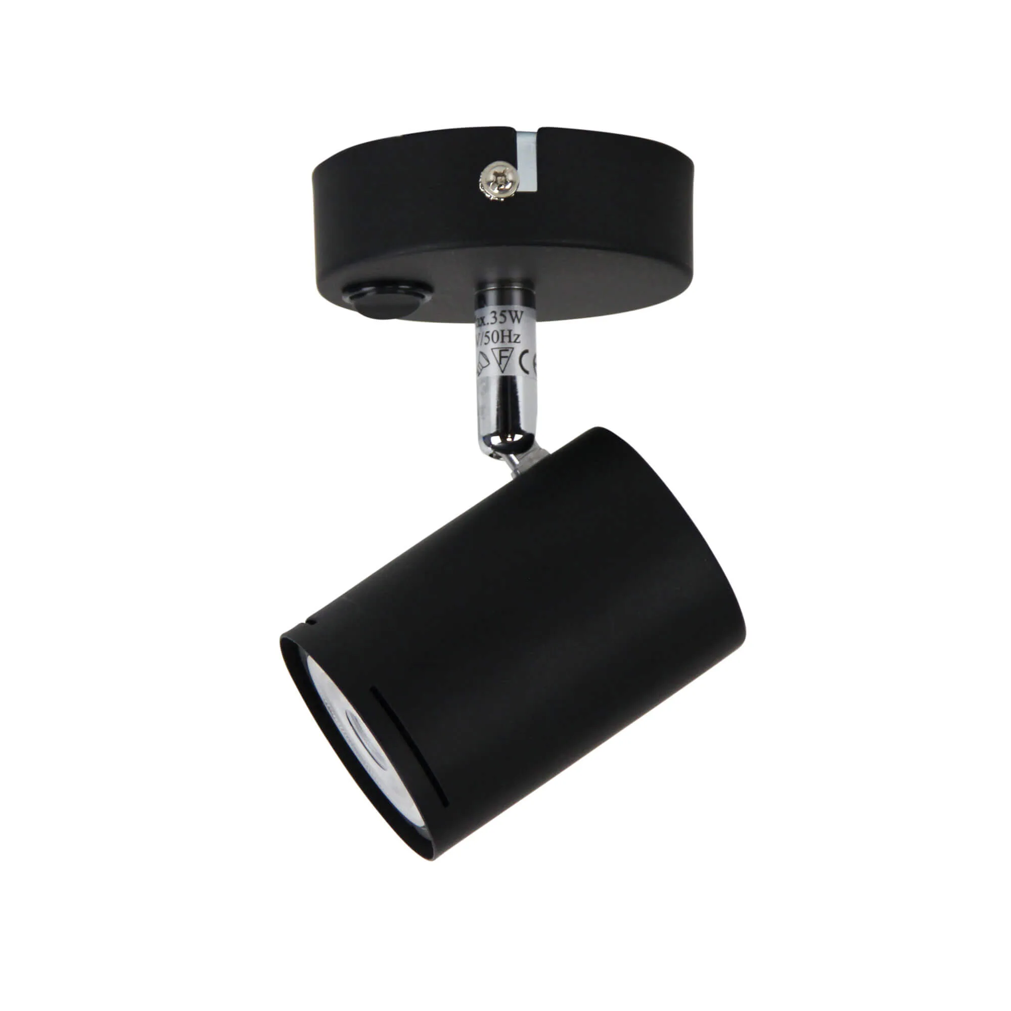 Oriel Baril Wall Light with On/Off Switch in Black or White