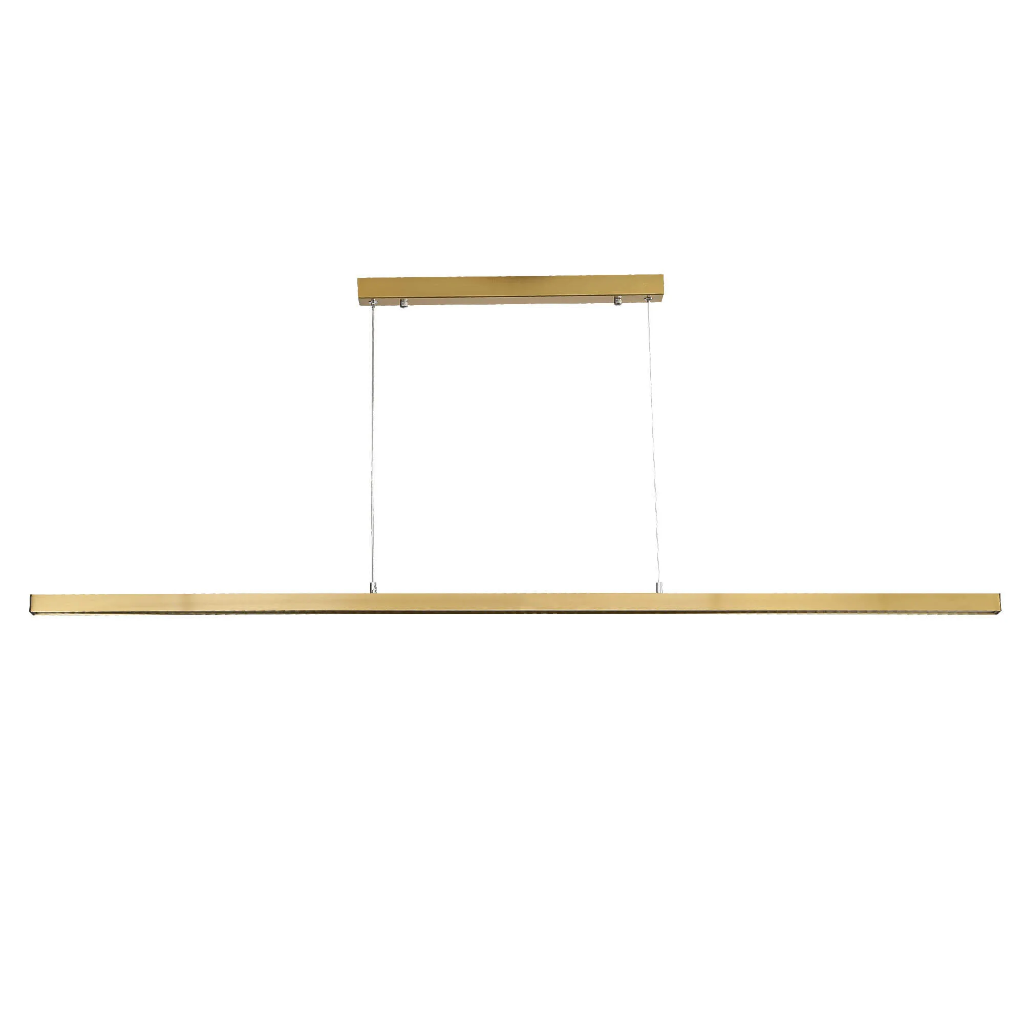 Oriel Shard 150cm 30W Tricolour Linear Pendant Satin Brass