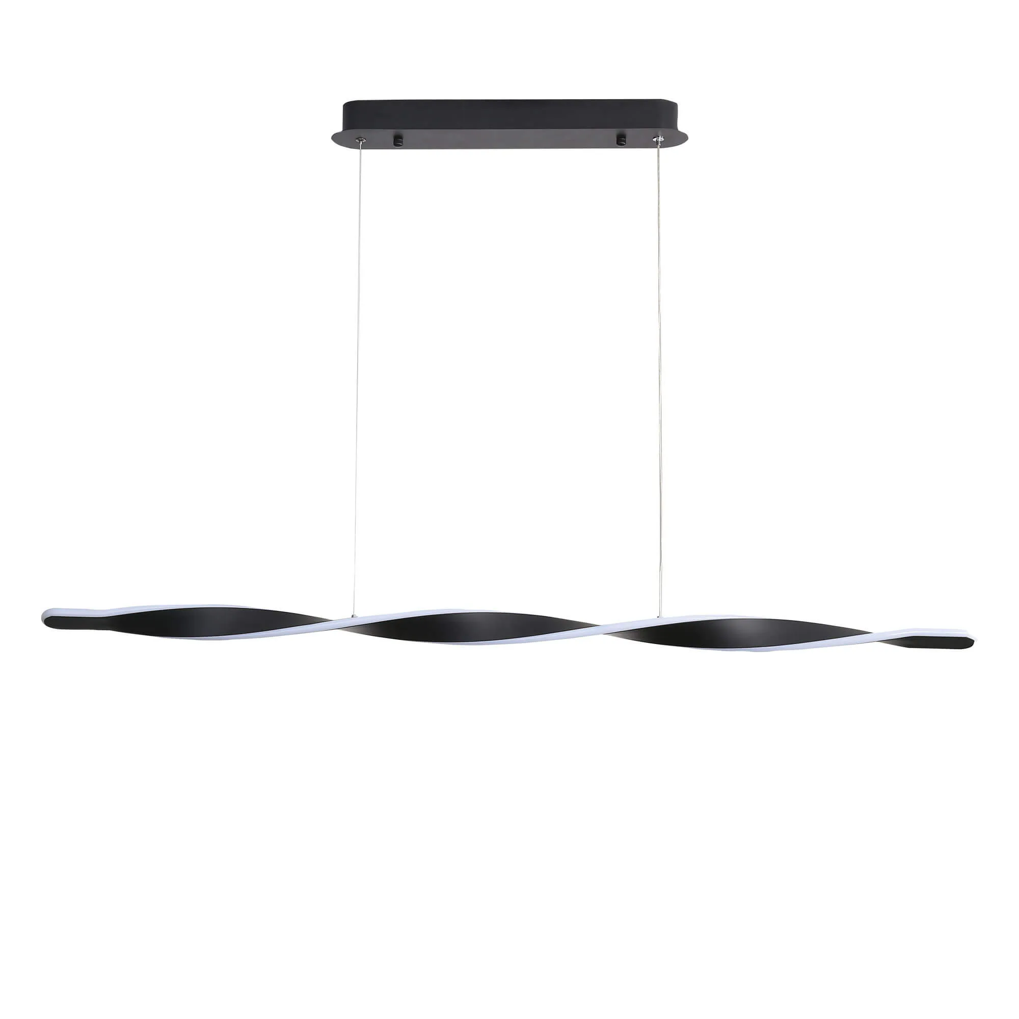 Oriel Aeon Black 120cm CCT (CTS) Tri-Colour 29w LED Linear Pendant Light.