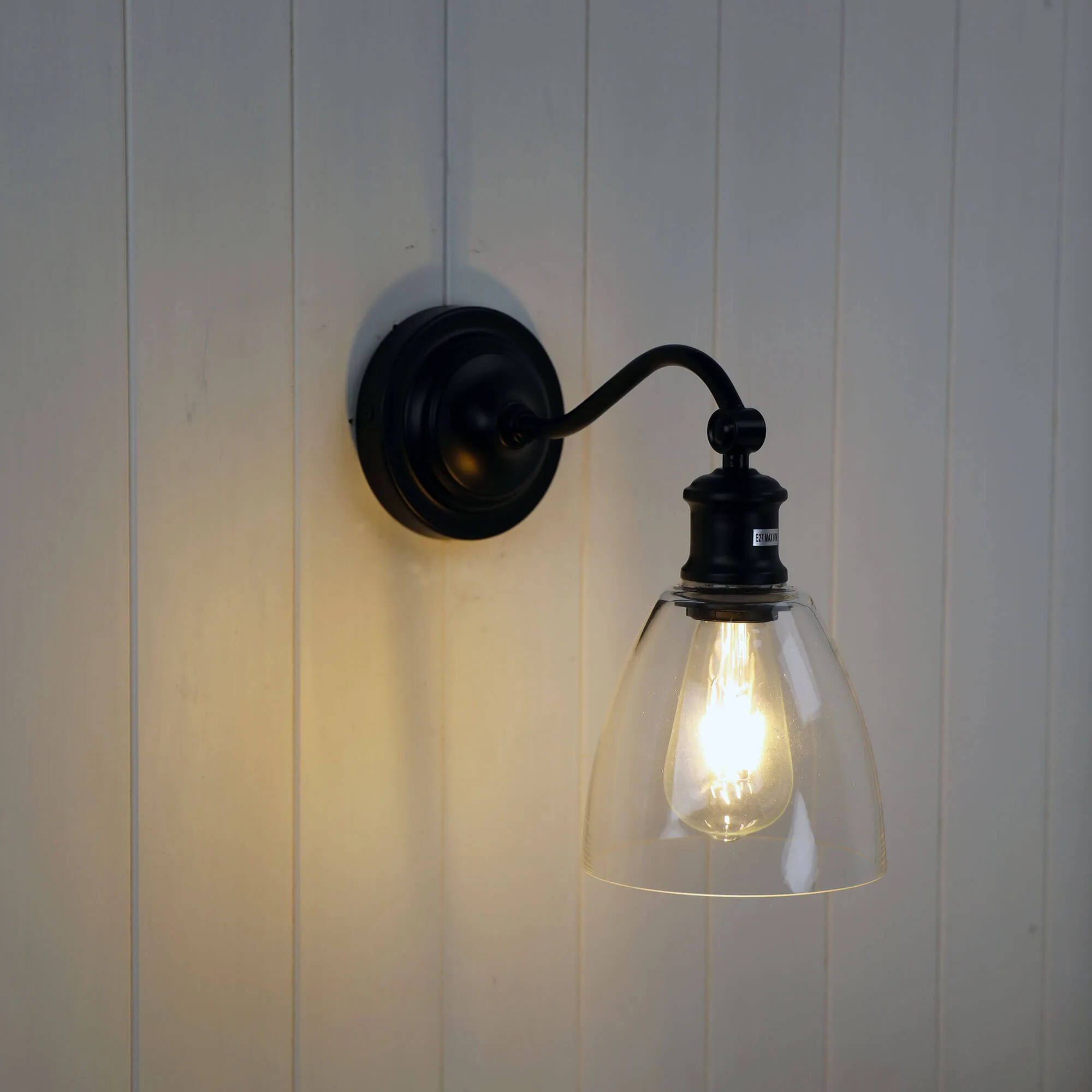 Clear Glass Wall Light 2