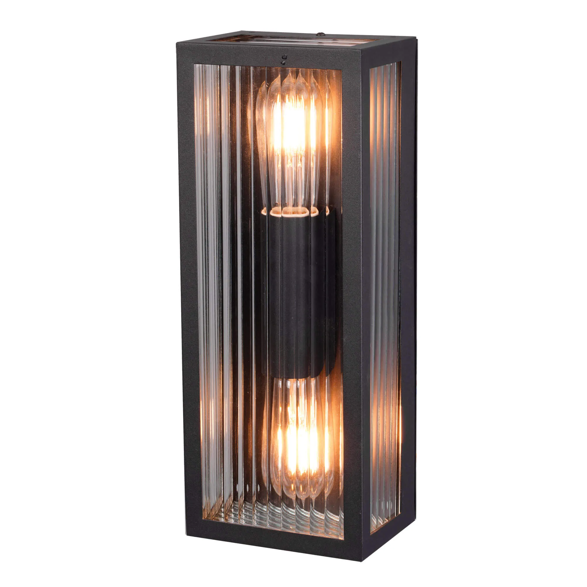 ORIEL LIGHTING CHICAGO TWIN OUTDOOR WALL LIGHT BLACK