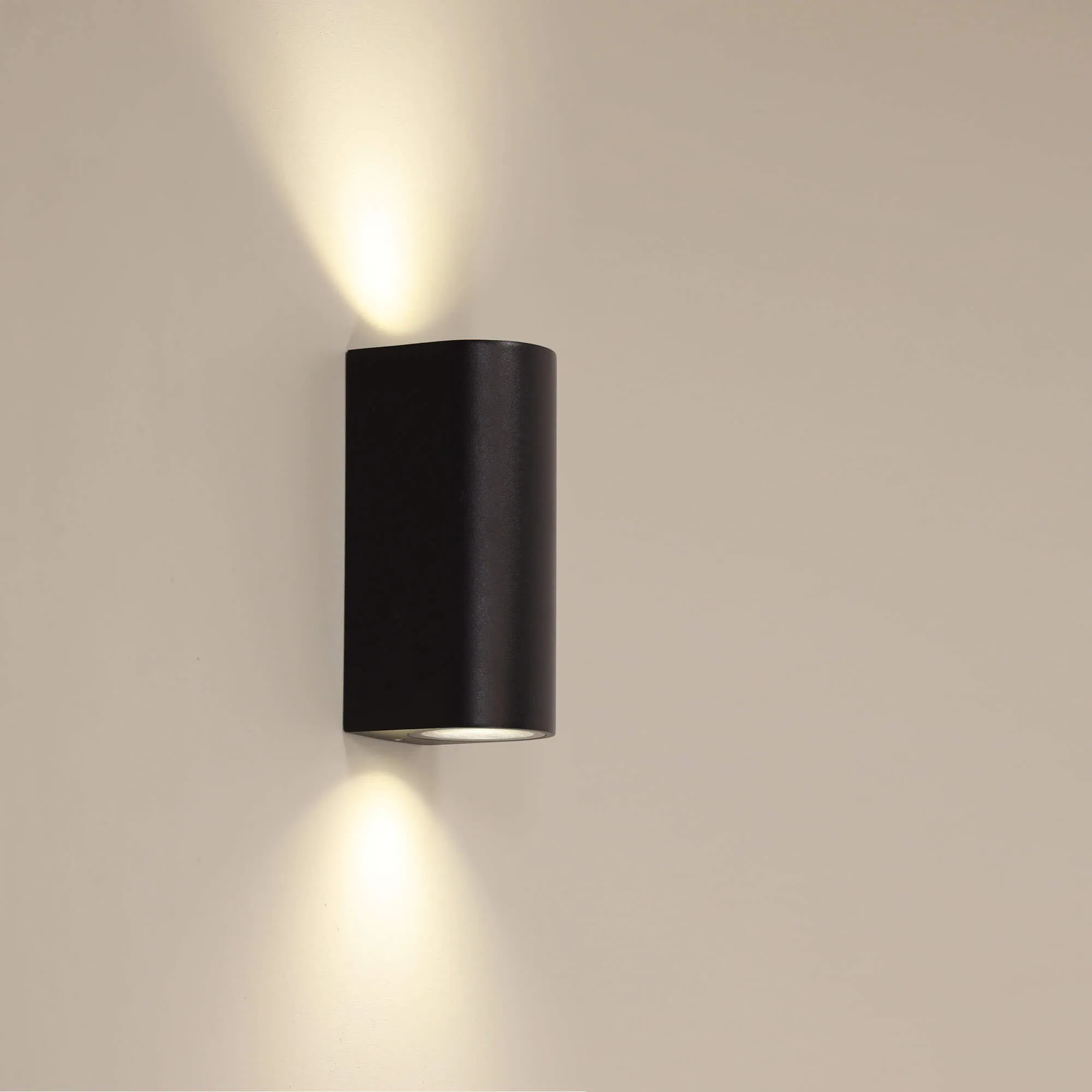 Oriel Hera Twin IP54 Up Down Round Outdoor Wall Light