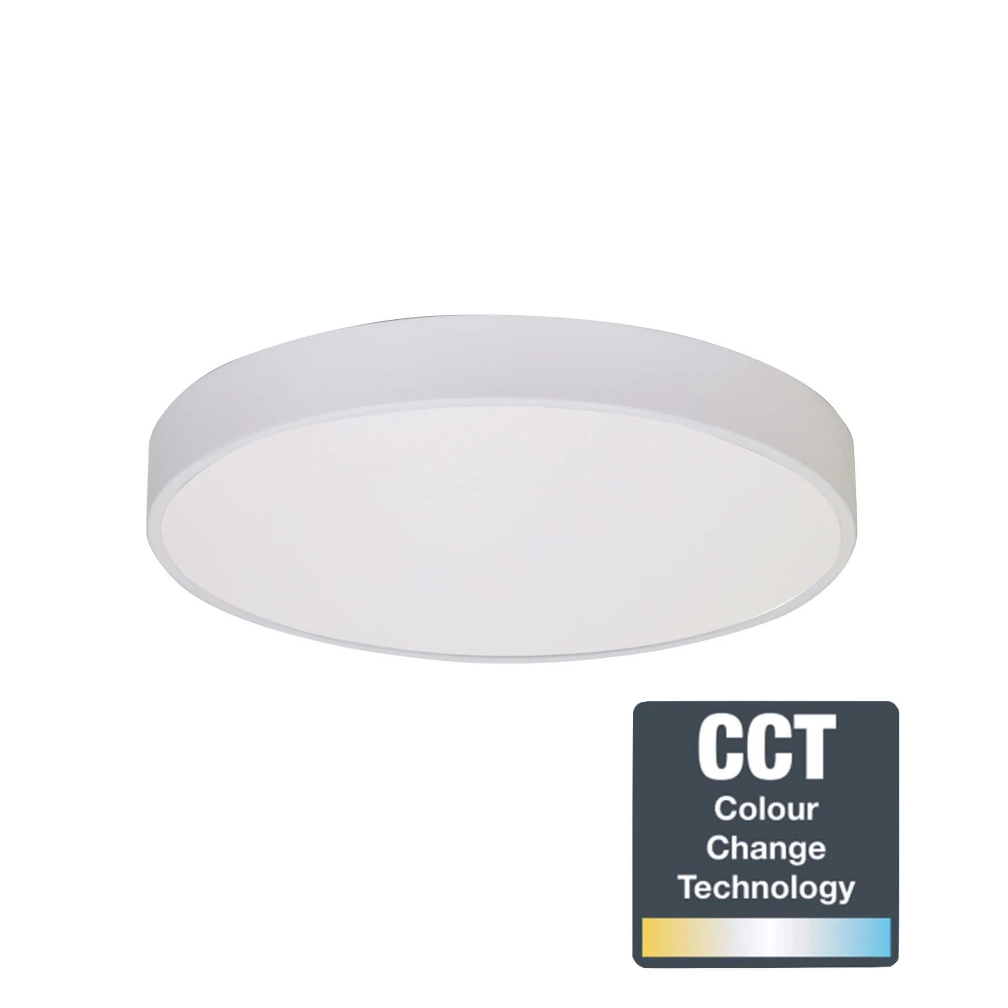 Oriel Orbis 40cm White Flush Mount 24w LED Tri-Colour Ceiling Oyster Light