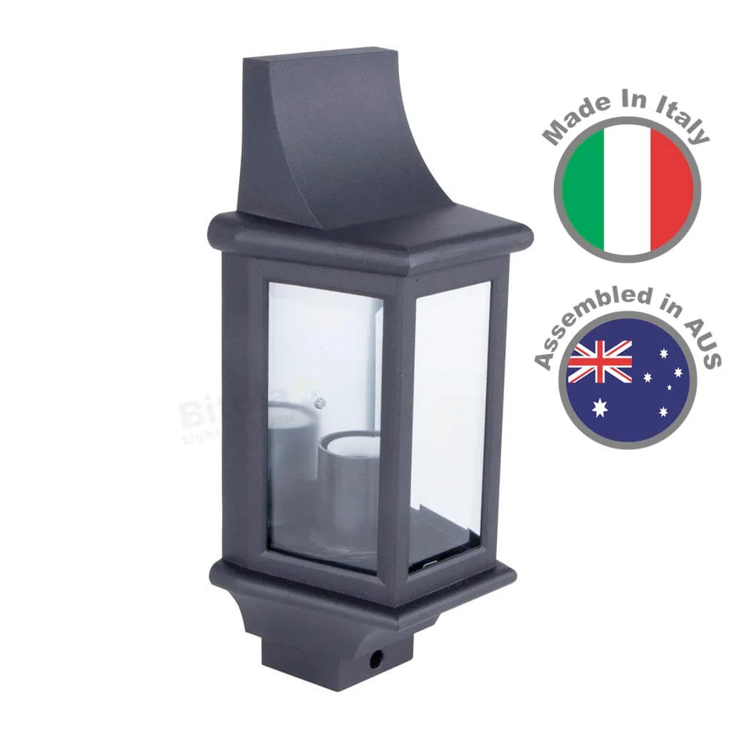 Domus Oslo Black Traditional Style Outdoor Coach Wall Light - Made in Italy