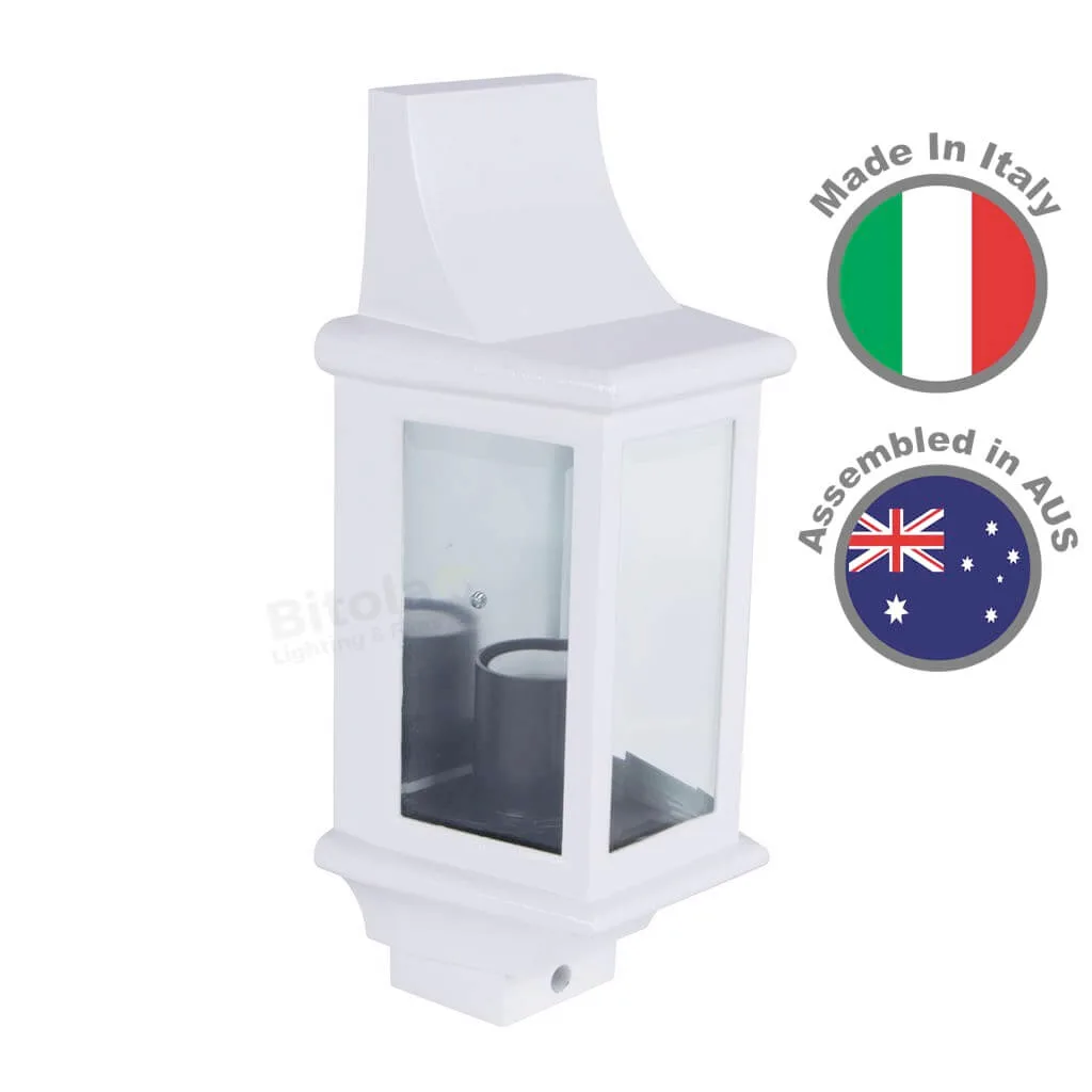 Domus Oslo White Traditional Style Outdoor Coach Wall Light - Made in Italy