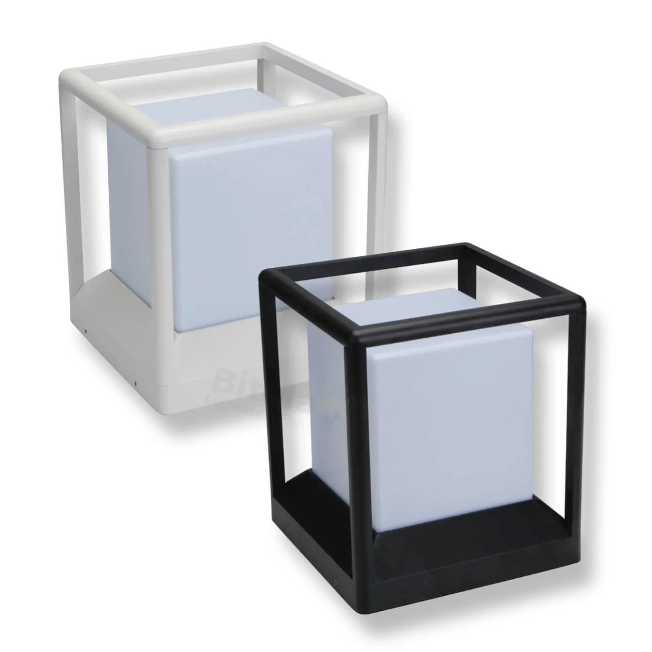 Domus Pilla Cubed Shaped Outdoor IP65 Pillar Mount Light