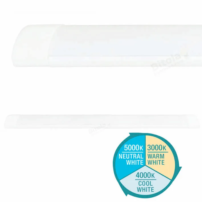 Martec Pilot 1200mm Wide Body 40w LED Tri-Colour Ceiling Batten Light