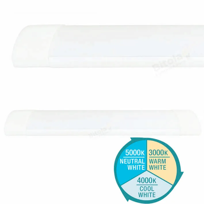 Martec Pilot 600mm Wide Body 20w LED Tri-Colour Ceiling Batten Light