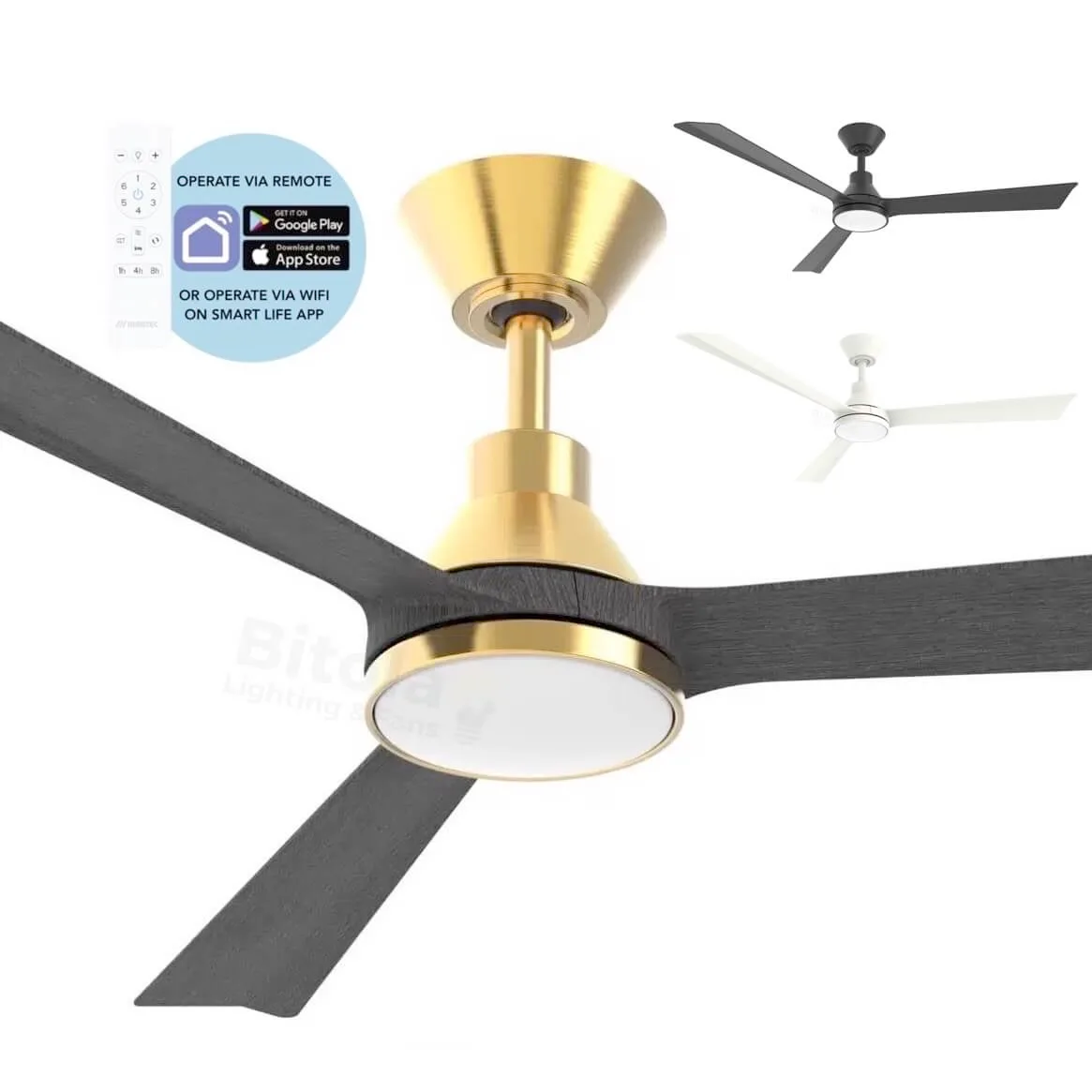 Martec Riviera 52" DC Smart Ceiling Fan with 18w LED Light & Remote