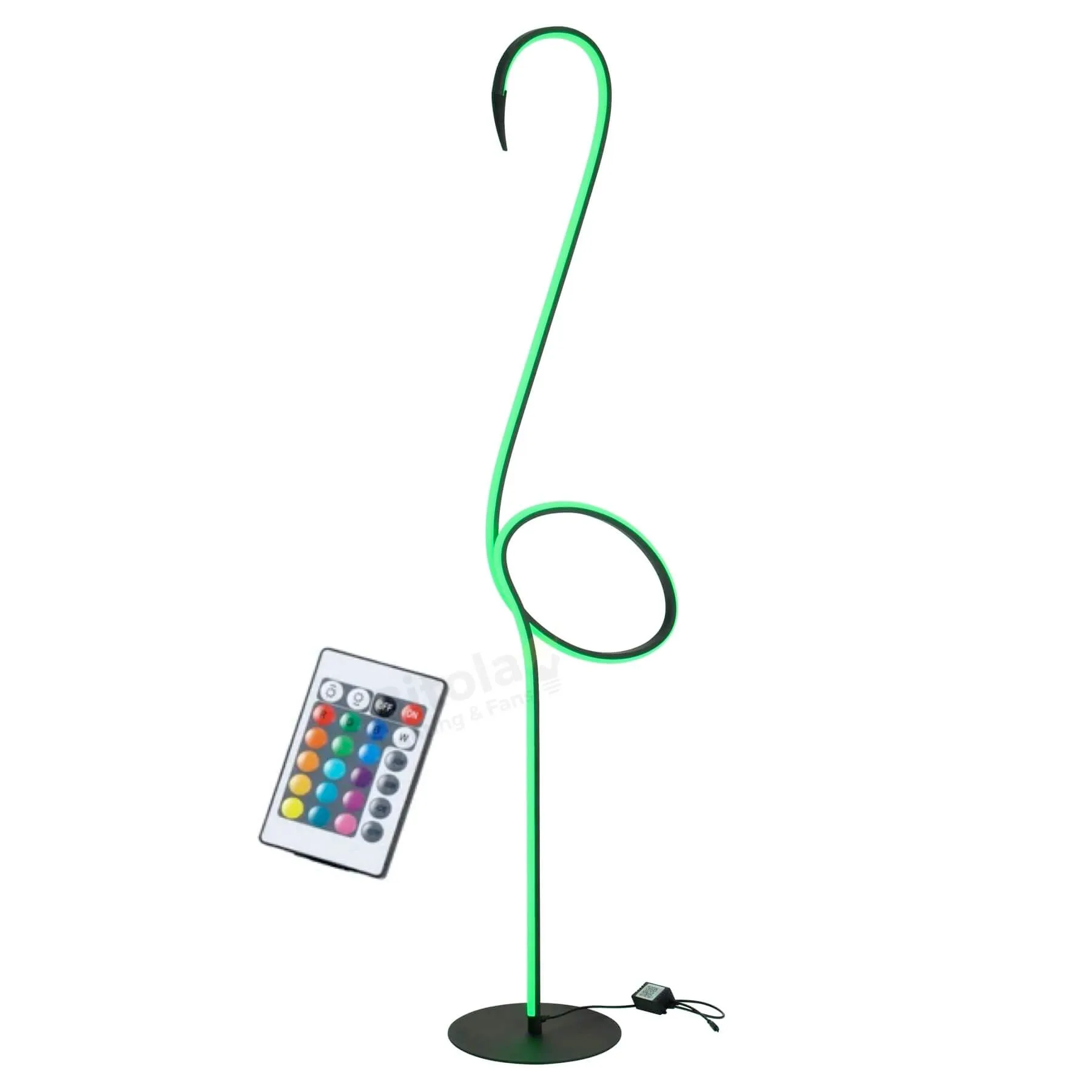 Telbix Roseus Flamingo / Swan / Bird LED RGB Colour Changing Floor Lamp
