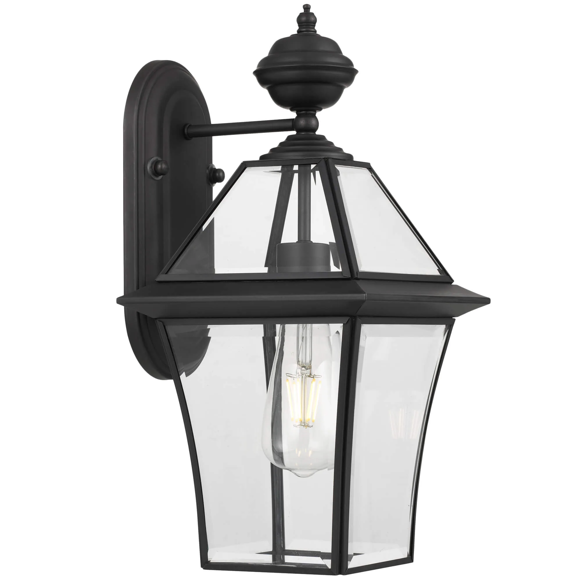 Telbix Rye 20 Solid Brass Outdoor Wall Coach Light - Black or Brass Gold