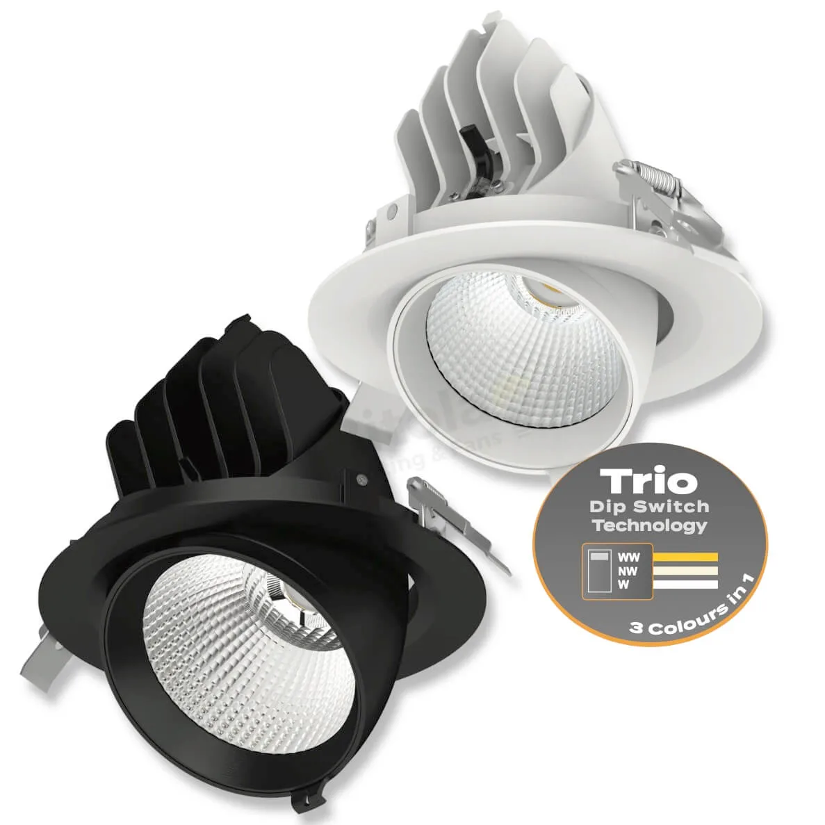 Domus Scoop-25 Trio 25w Downlight with up to 45° Tilt