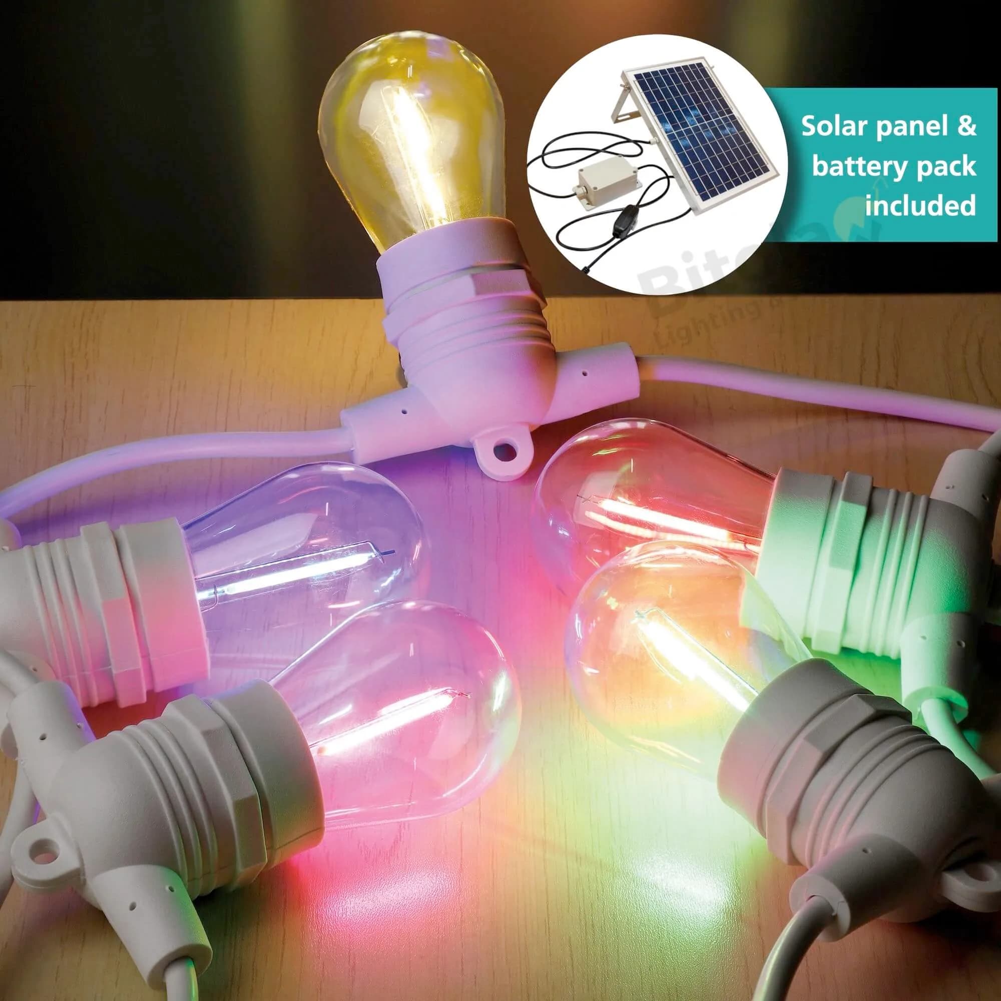 Eglo Festoon-1 Solar Kit 10xE27 12V Multicolour White Fixed