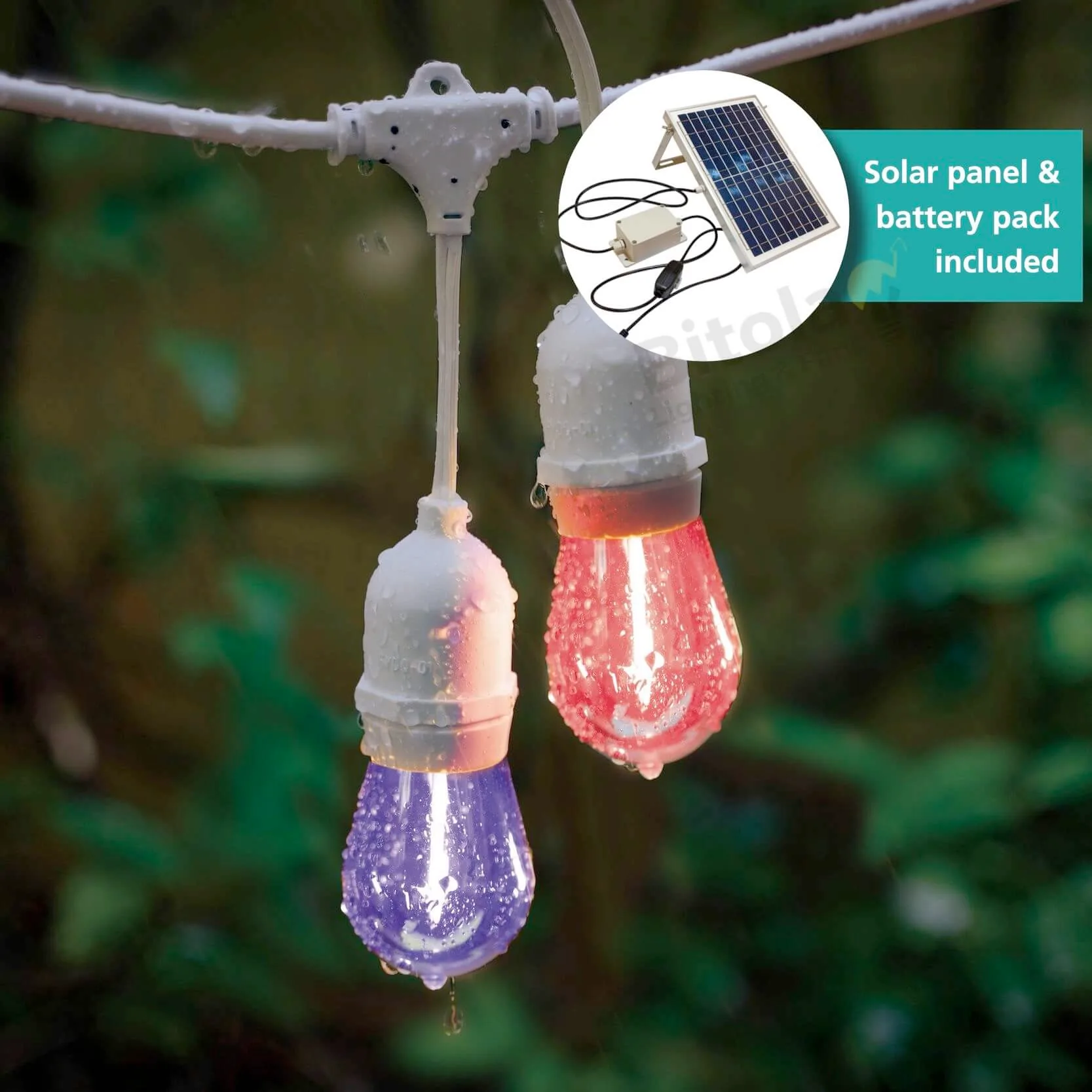 Eglo Festoon-1 Solar Kit 10xE27 12V Multicolour White Hanging
