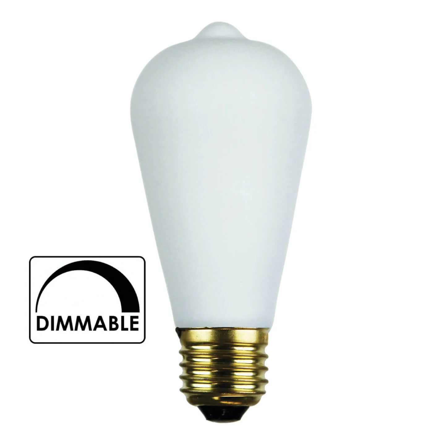 Dimmable Pear Globe ST64 6w LED Opal Matte Frosted Bulb