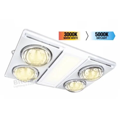 Brilliant Supernova-II 4 Heat Bathroom 3-in-1 Exhaust Fan with CCT LED Light