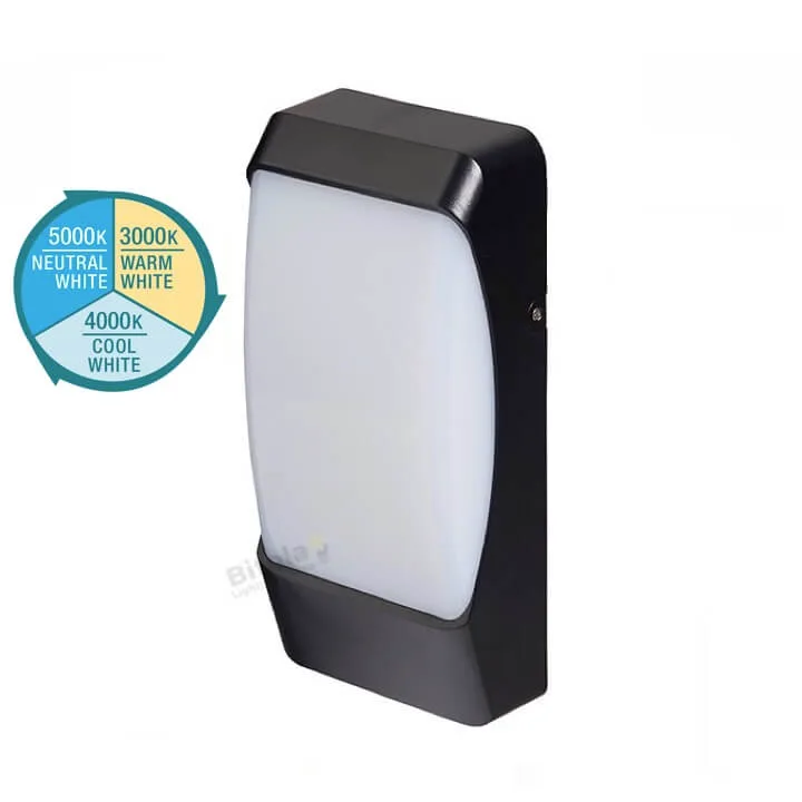 Martec Sonar Tri-Colour 12w LED Bunker Wall Light - Outdoor Bulkhead