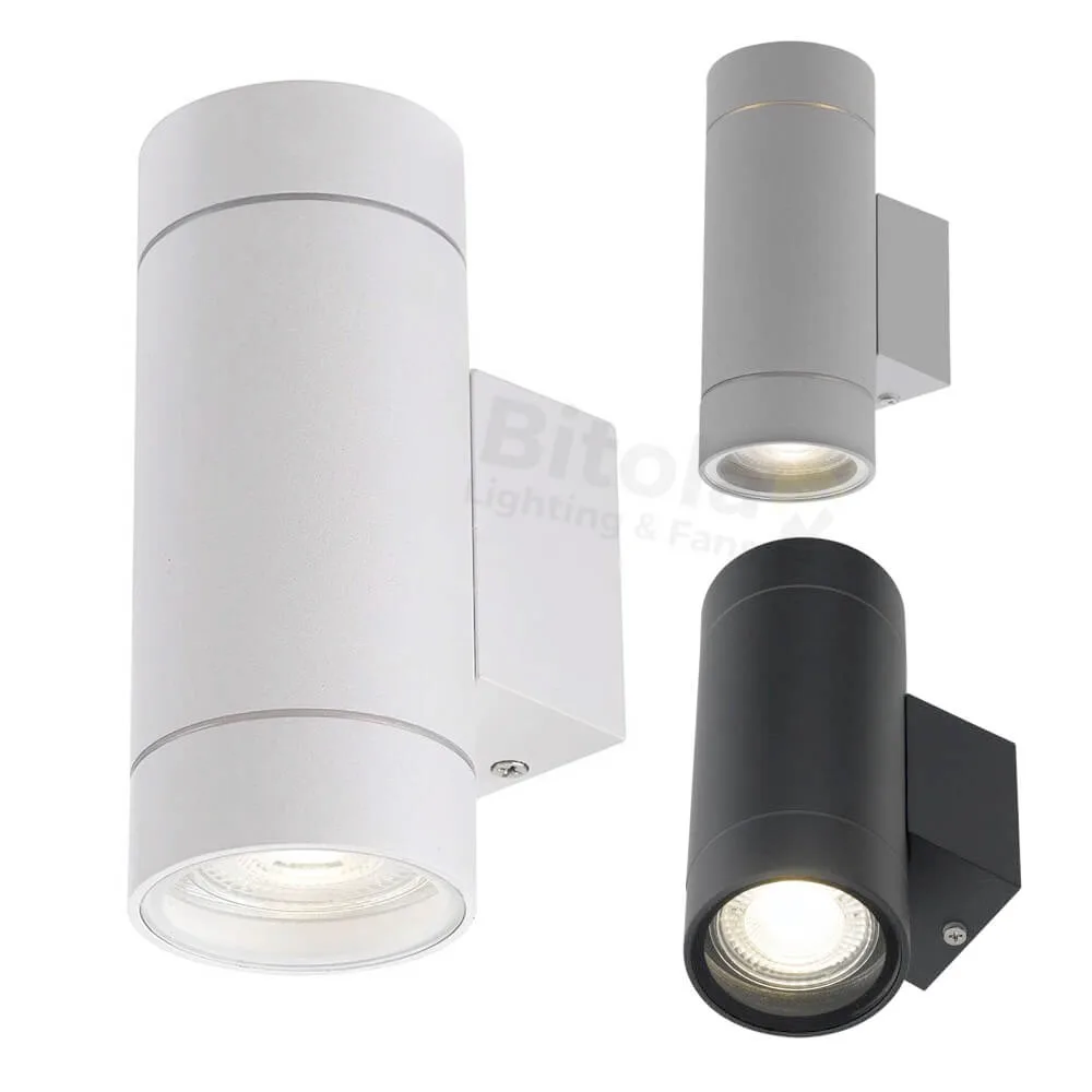 Telbix Kman Up and Down IP54 Outdoor Cylinder Wall Light