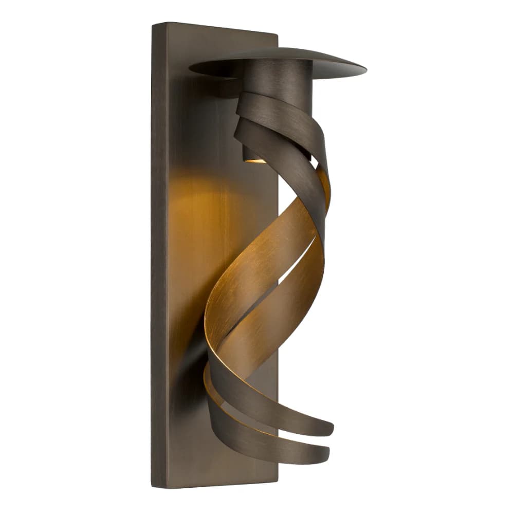 Telbix Tobera Swirling Solid Brass Indoor / Outdoor IP44 Wall Light