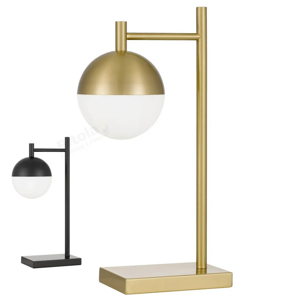 Telbix Basilo Table Lamp in Black or Antique Gold