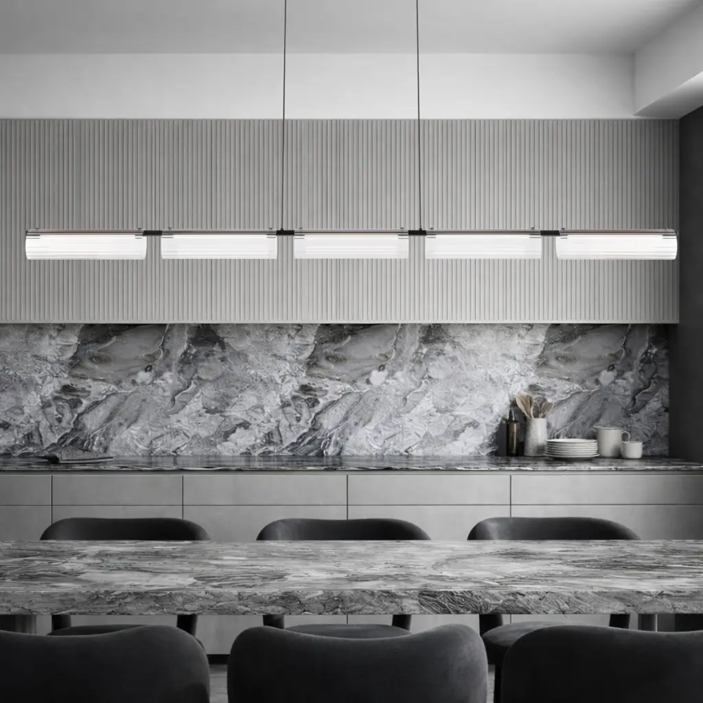Telbix Voluto Linear Pendant Black