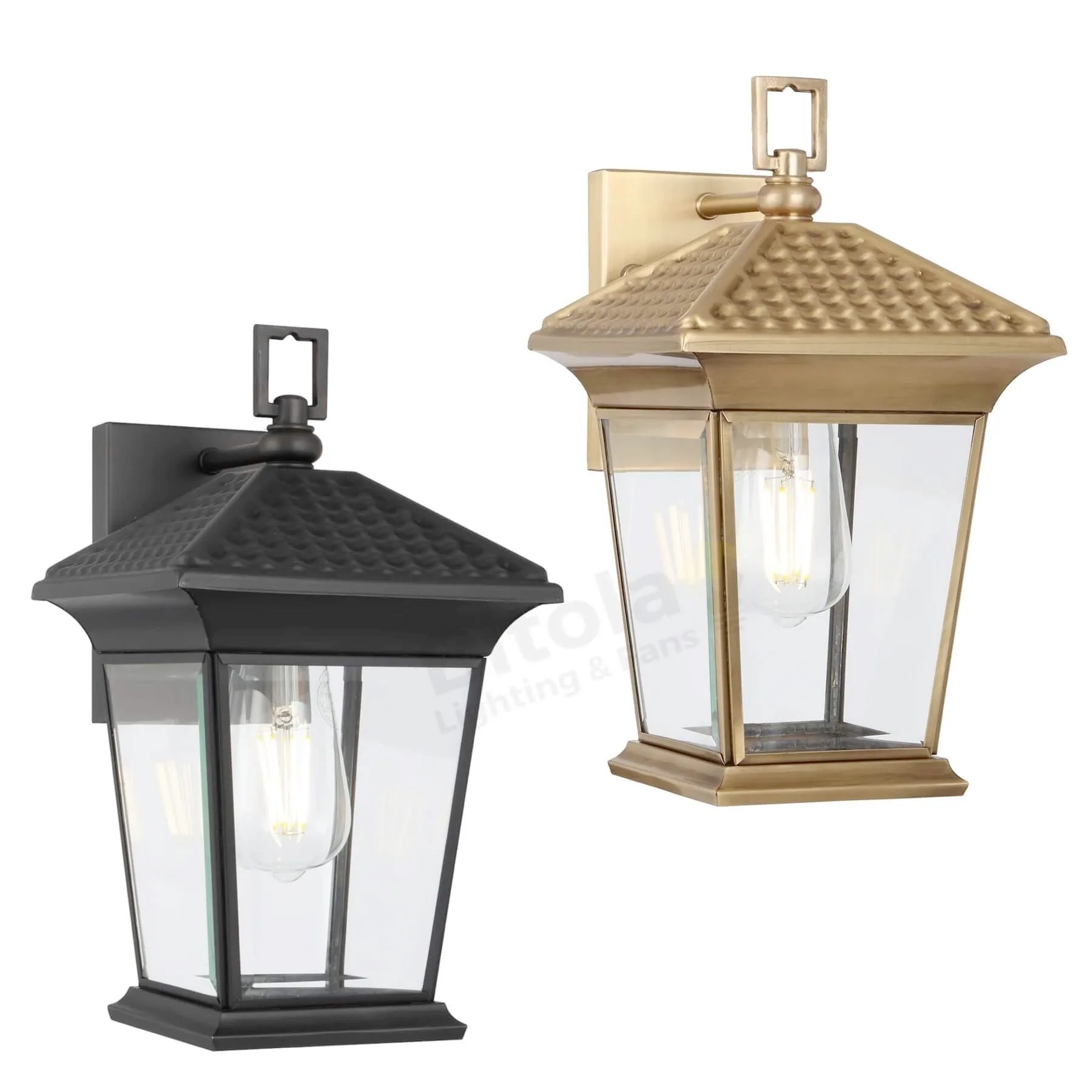 Telbix Zeldin 32 Solid Brass Outdoor Wall Bracket Coach Light