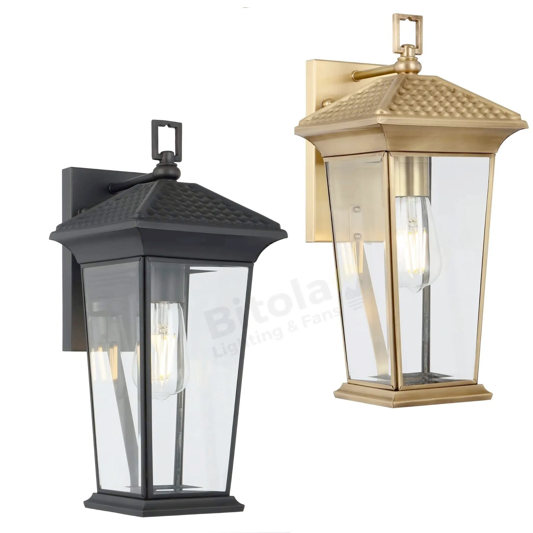 Telbix Zeldin 40 Large Solid Brass Outdoor Wall Bracket Coach Light