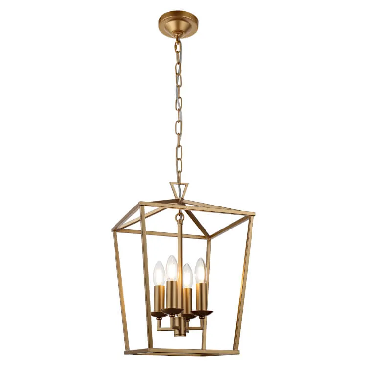 COUGAR LIGHTING PERIGAN 4LT PENDANT MATT GOLD