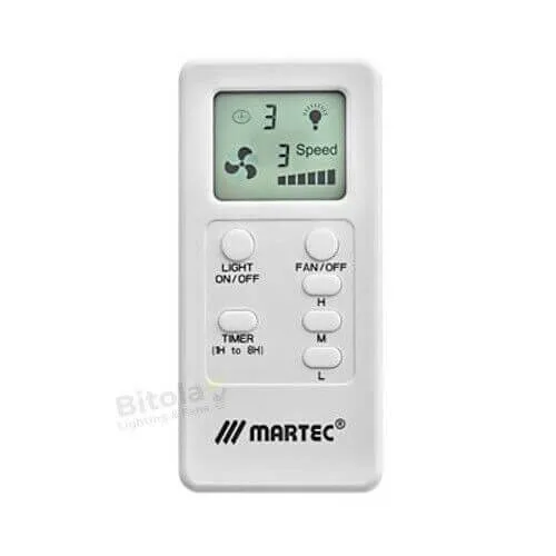 Martec AC Ceiling Fan Slimline LCD Remote with Receiver MPLCDS