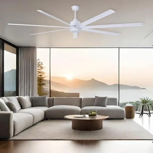 Eglo Tourbillion 100" Large Jumbo DC Ceiling Fan with Remote Controller