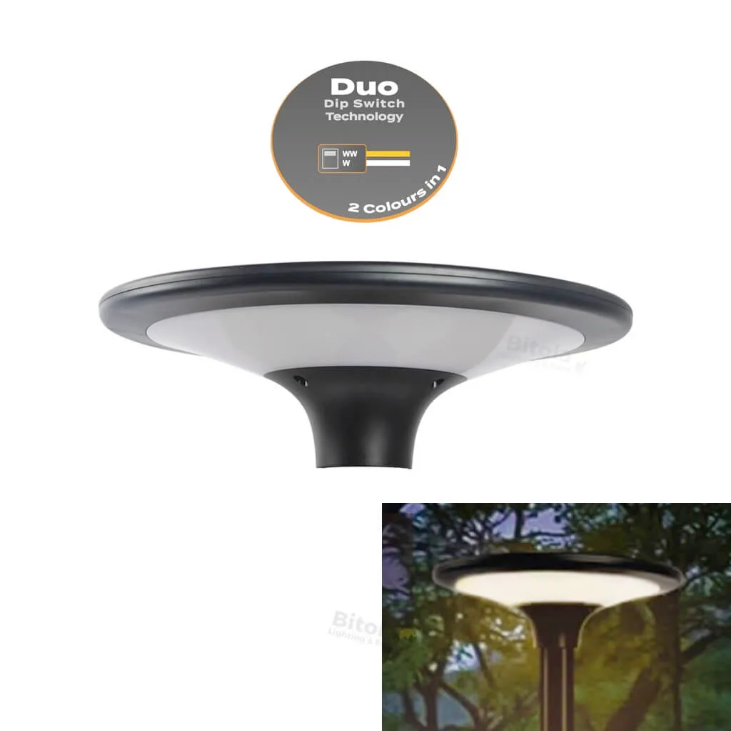 Domus Sunsolar 20w LED Solar Bollard Light Head Post Top Only - 2100 Lumens