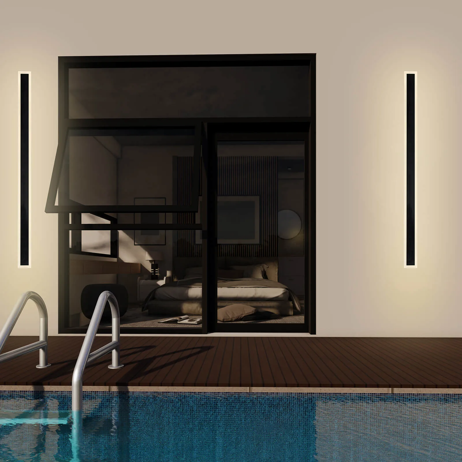 Brilliant Hendrick 60cm / 120cm / 180cm Linear Bar Light IP65 Outdoor Wall Lamp