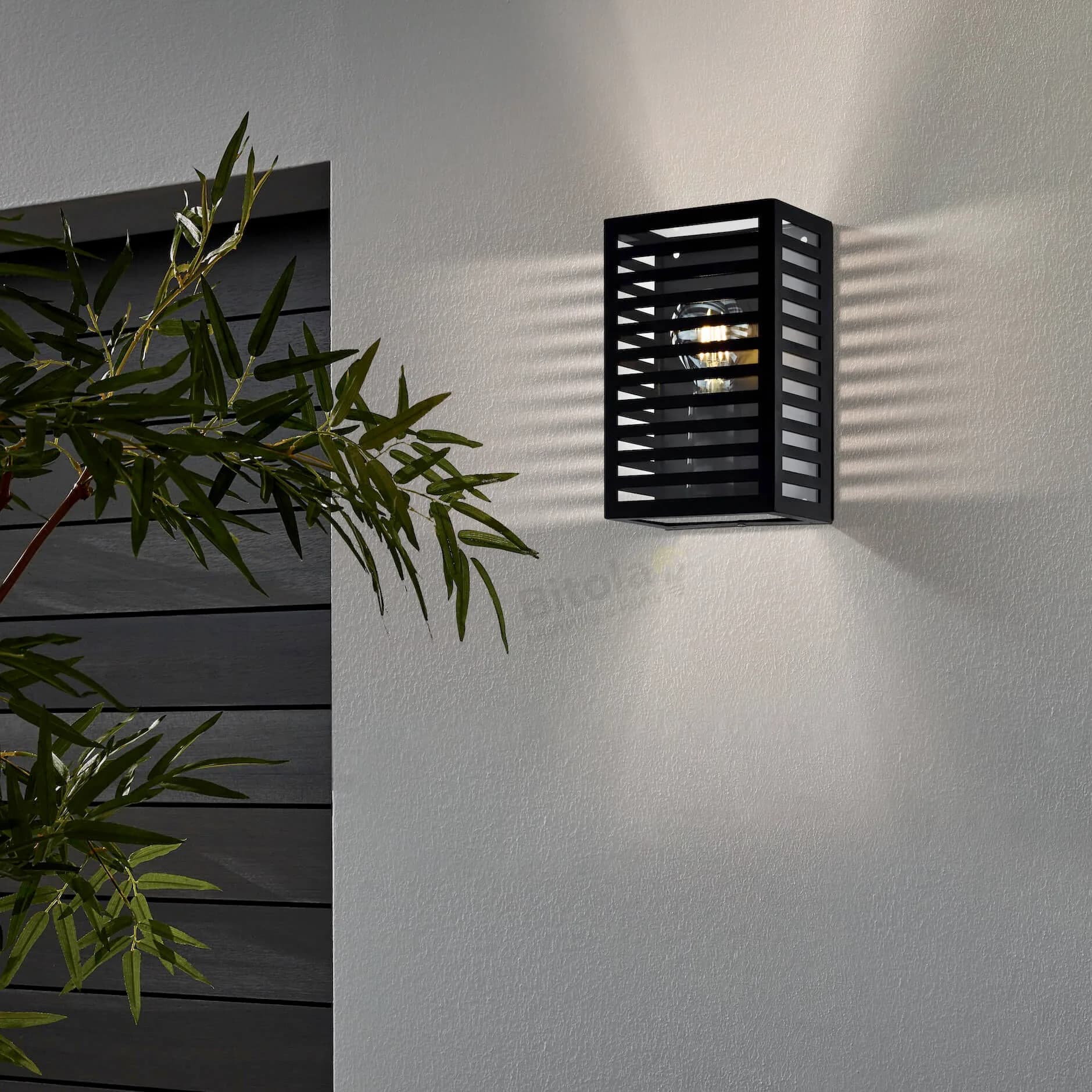 Eglo Alamonte 3 Modern Outdoor Wall Light with Grill Face