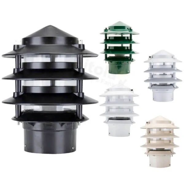 Domus BL-100 Three Tier Garden Bollard Light Head Post Top Only