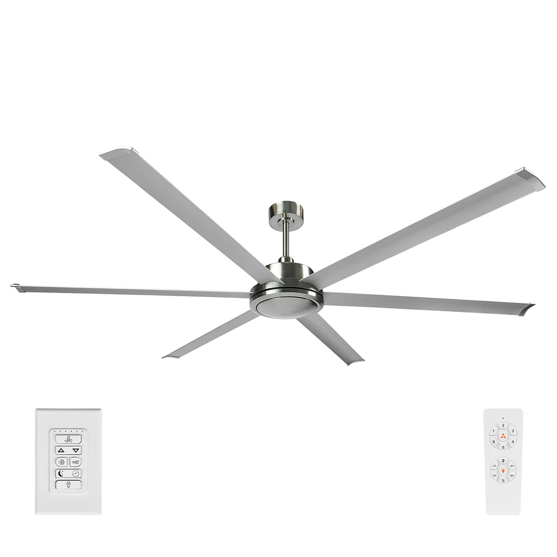 Brilliant Colossus II 84" Satin Nickel 22986