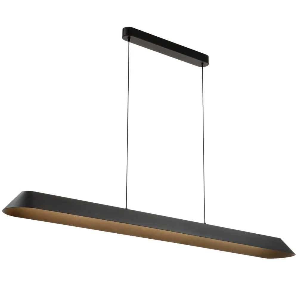 Telbix Corsa Linear Pendant Black Sand