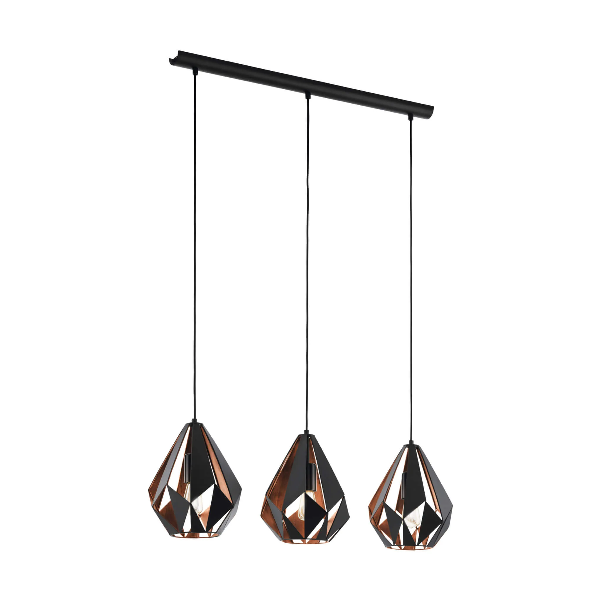 Eglo Carlton 3 Light Bar Ceiling Pendant in 3 Colours